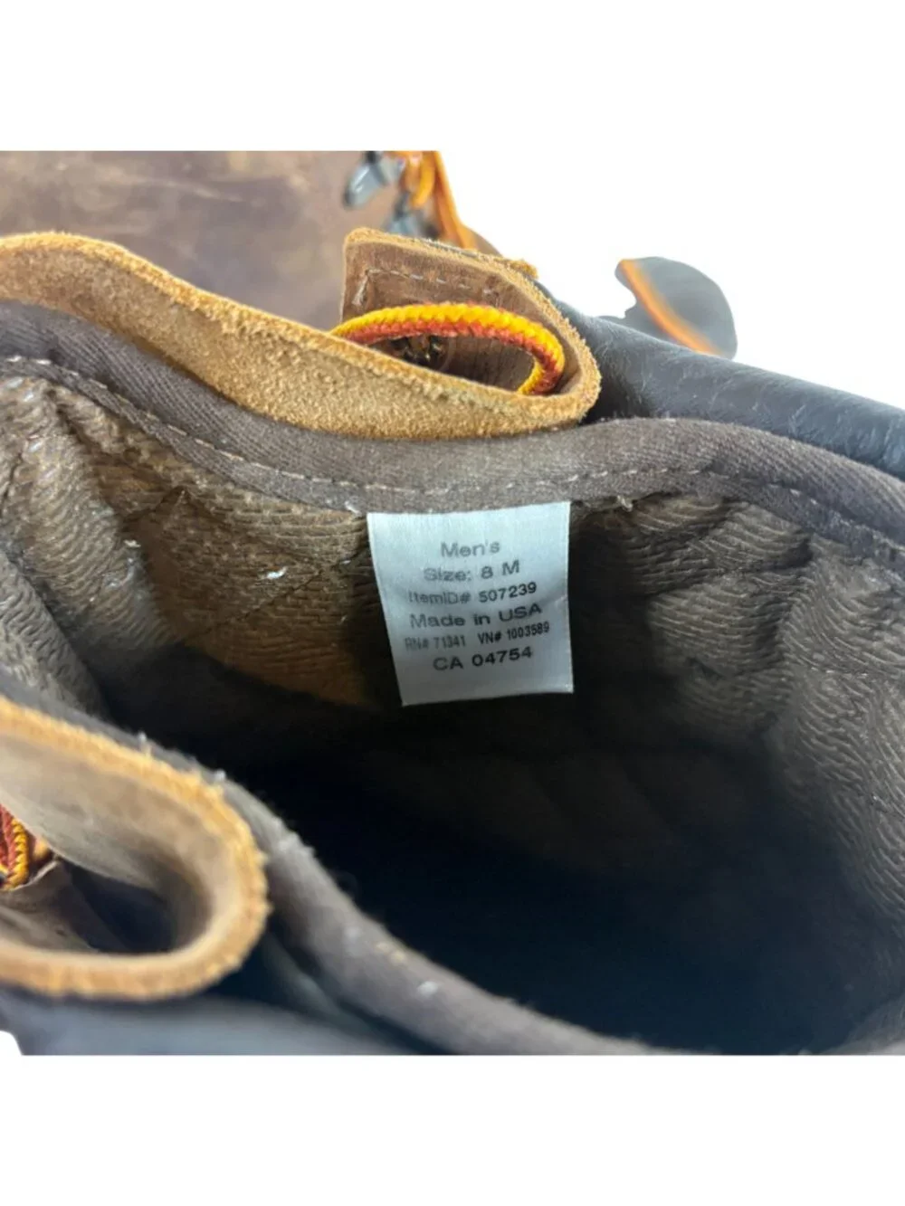 LL Bean Duck Boots Mens Size 8 M Leather Gore Tex Waterproof 8 Inch Insulated
